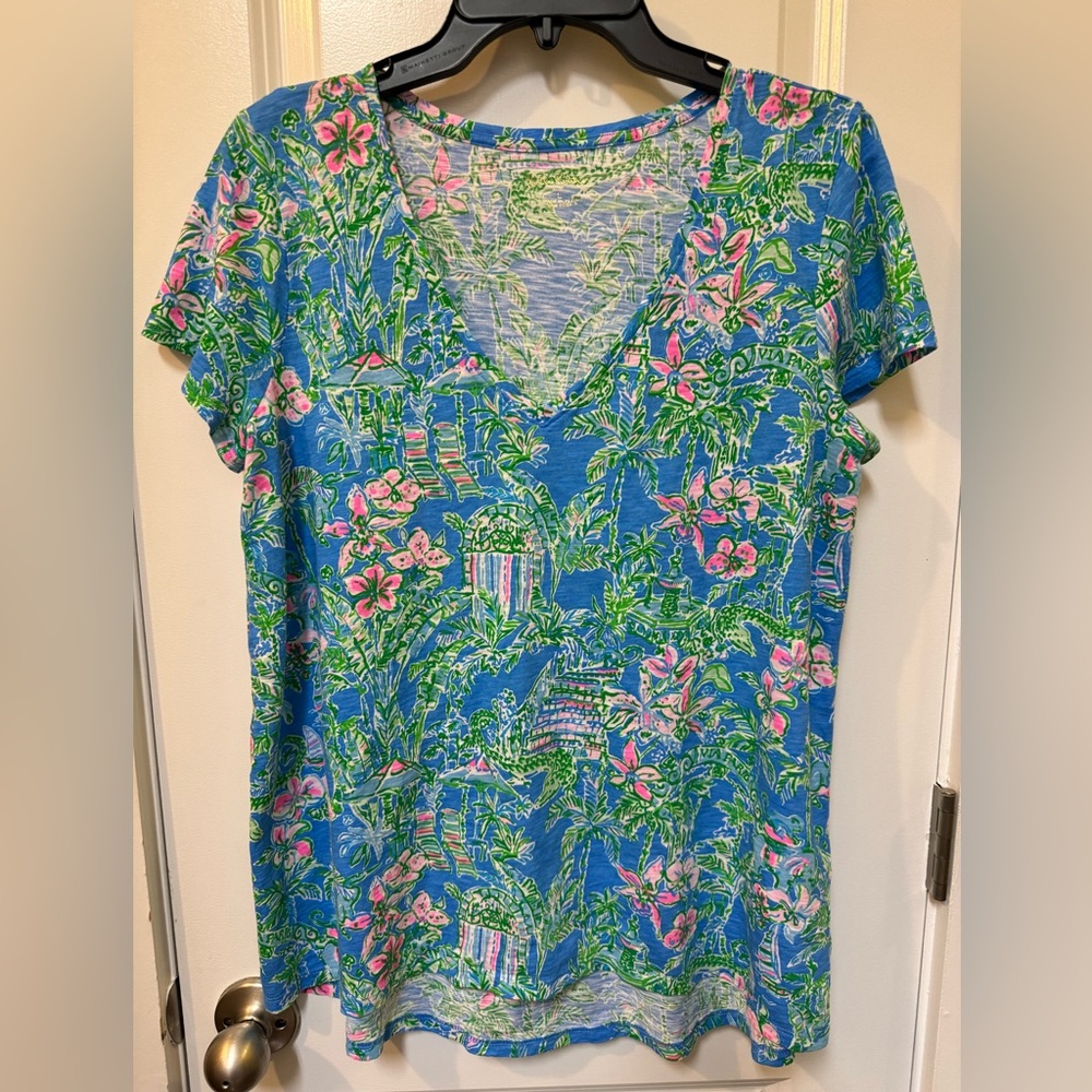 LILLY PULITZER EUC Large Etta Top! Worn Once!